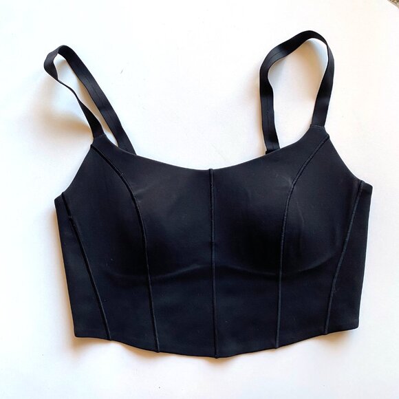 Offline by Aerie Longline Corset Sports Top Size S Black - Picture 6 of 6